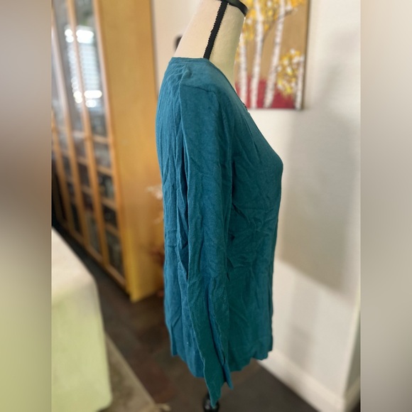 Merona - classic teal long sleeve cardigan - Picture 3 of 7